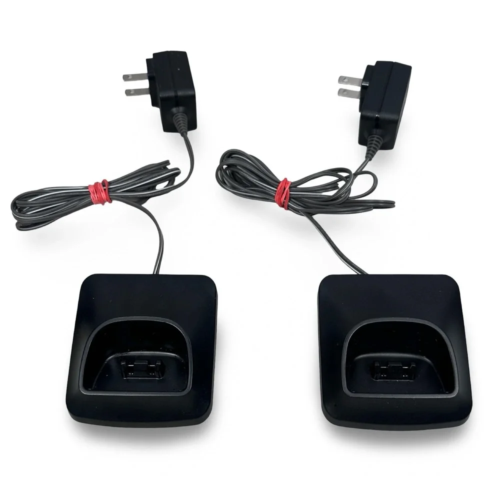 Panasonic PNLC1073 Cordless Phone Charging Base with AC Adapter Black Lot of 2